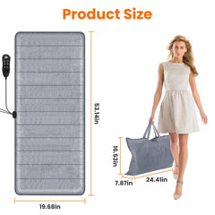 1Pc Full Body Electric Massage Mat With Heat Vibration Massage Pad Cushion Back Massage Mattress Chair Pad With Neck Massage Pillow With 10 Vibration Motors Timer Fedex Shipping