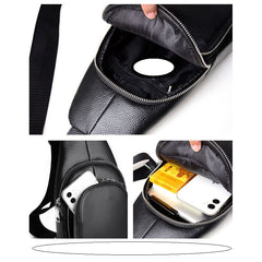 One-shoulder Messenger Casual Soft Leather Diagonal Chest Backpack
