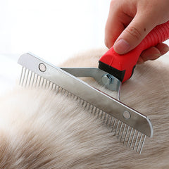 Pet Comb Extra-Large Rake Comb Grooming Brush Deshedding Tool Beauty Comb For Large Dogs Golden Retriever Husky German Shepherd