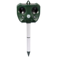 1Pc Ultrasonic Animal Repeller Solar Powered Repellent With Motion Sensor LED Flashing Lights IPX6 Waterproof Outdoor For Farm Garden Yard